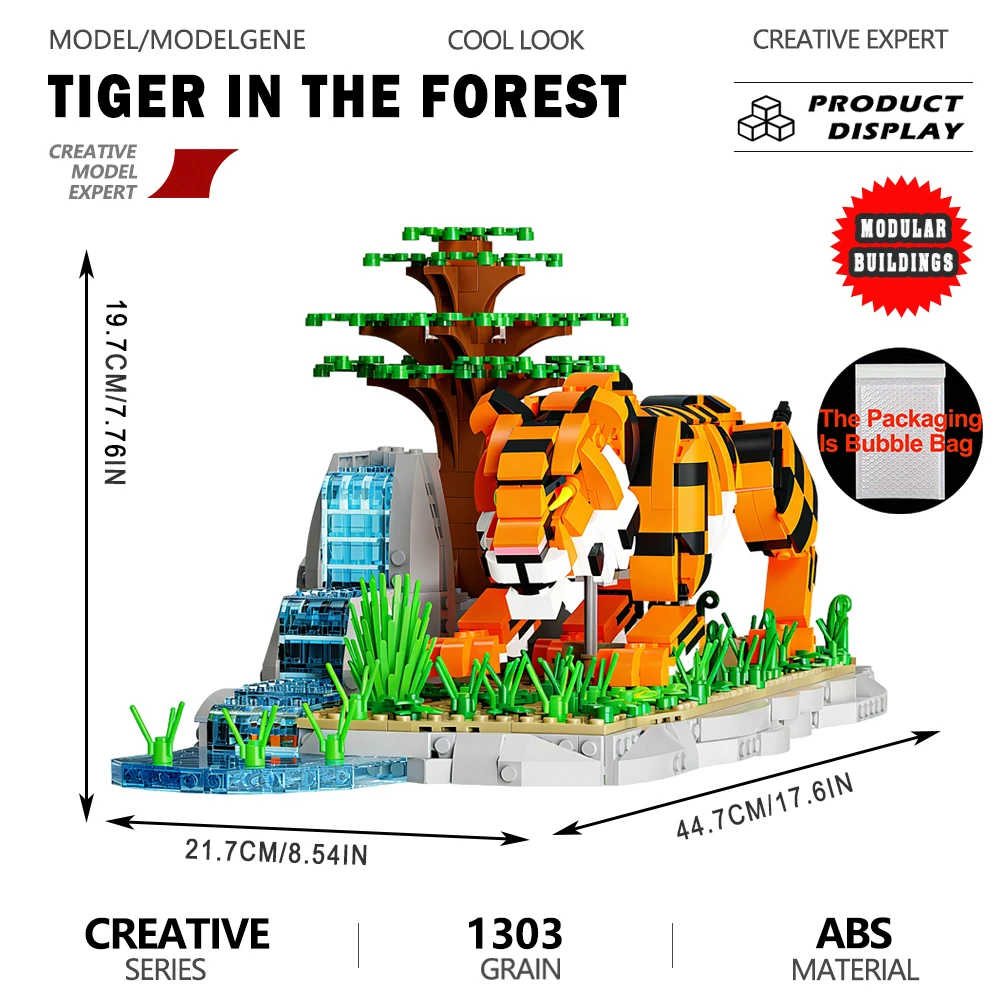 blocs-de-construction-modele-animal-tigre-et-renard-ensembles-d'assemblage-de-modules-de-scene-de-fable-briques-de-collection-jouets-cadeaux-de-noel-pour-enfants