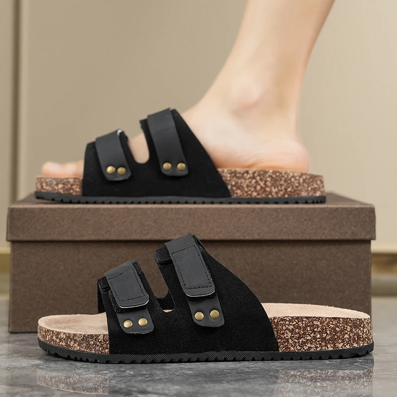 Daily Road Walk Men Slippers Modern Elegant Minimalist Shape Soft Shock Absorbing Non Slip  Portable Footwear For Street Leisure