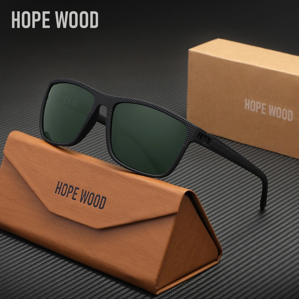 نظارات شمسية كلاسيكية من HOPEWOOD للرجال والنساء أثناء القيادة والسفر والصيف نظارات كاجوال مستقطبة UV400