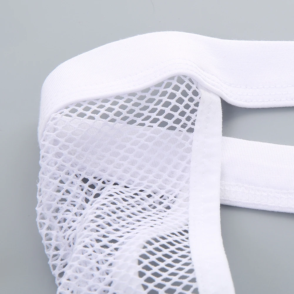 

Sexy Sheer Men Mesh Side High Cut Briefs Hip Cover Fishnet Breathable U Pouch Underwear Sissy Lingerie Panties