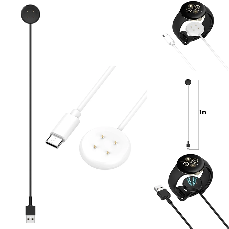 For Google Watch 2 Charger Google Pixel Watch2 Multi-Functional Convenient Magnetic Charging Cable,Black B Easy To Use