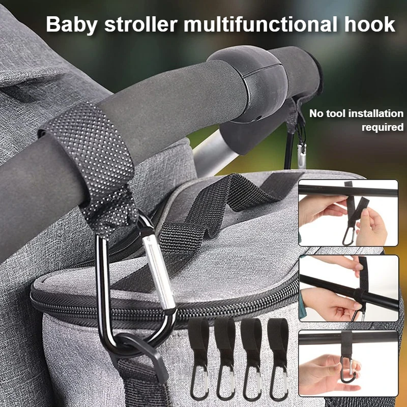 

Baby stroller outdoor multi-functional portable hanging hook, bicycle electric bike motorcycle adjustable universal Velcro hook