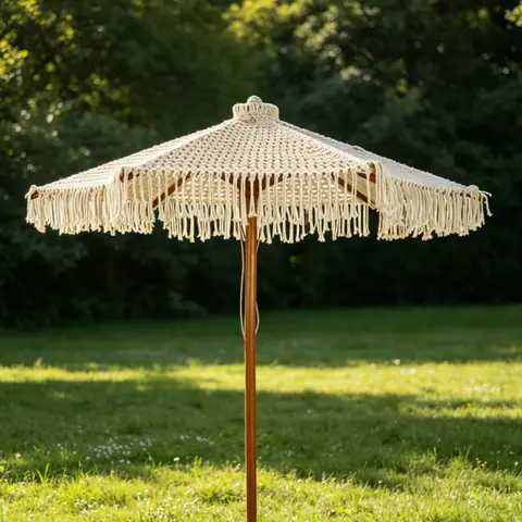 Rope Sun Shade Boho Decorative Sun Shade Outdoor Shade Vintage Style Decor Retro