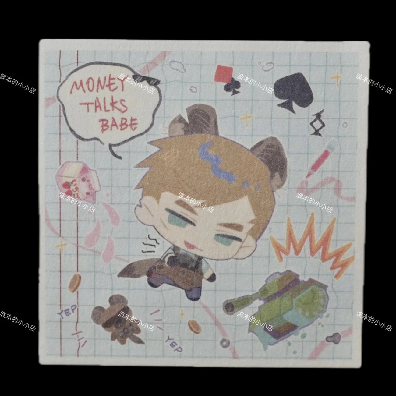 COD Call of Duty Cosplay personaggio periferico piccola carta modello albero carta 8x8 cm carta quadrata