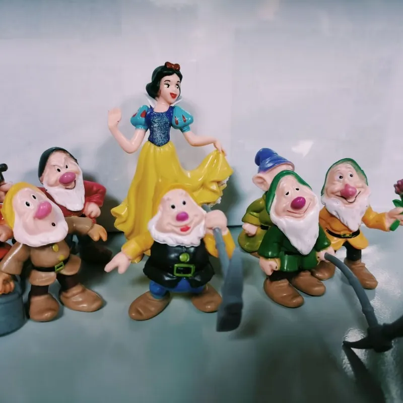 8Pcs/Set Disney Figure Toy Movie Snow White And The Seven Dwarfs Action Figures Doll Model Collection Decoration