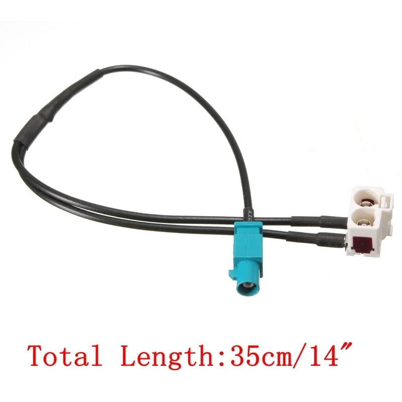 For VW Skoda RNS510 RCD510 RNS310 RNS315 Diversity 2 Fakra to 1 Fakra Radio Antenne Adapter Connector