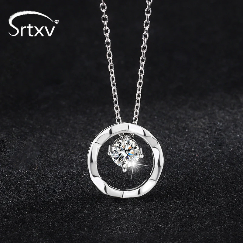 

Женское ожерелье с муассанитом цвета D, 5 мм, стерлинговое серебро S925, 18-каратное свадебное бриллиантовое ожерелье на шею, подарок на день рождения, ювелирные изделия