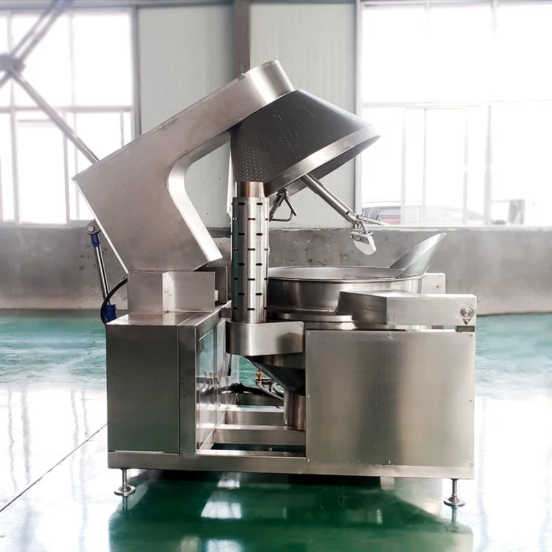 Large Capacity Gas Planetary Cooking Mixer Machine Full Automatic Commercial Caramel Popcorn Making Machine