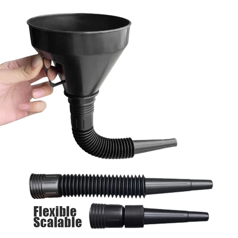 Engine Refueling Funnel with Filter for Car Motorcycle Truck Oil Gasoline Filling Strainer Extension Pipe Hose Funnels Tool