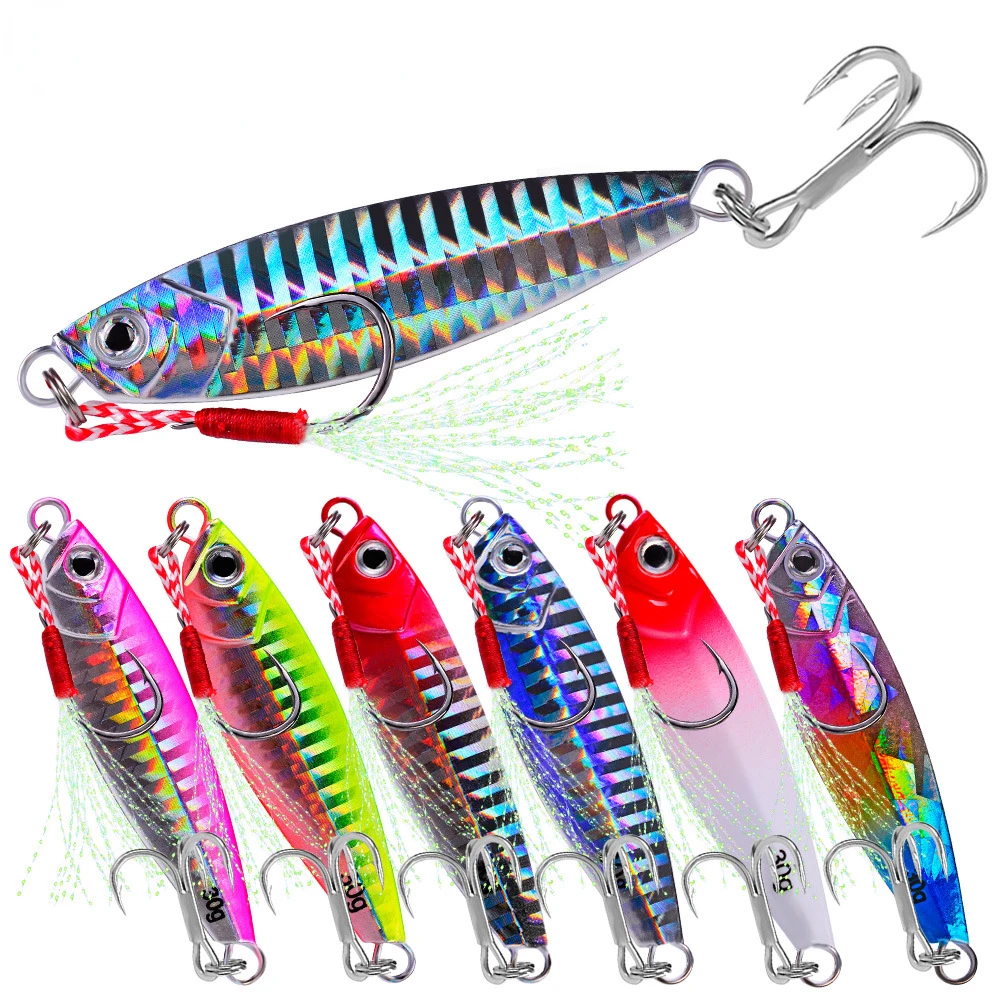 15G 30G DRAGER Metal Cast Jig Spoon Shore Casting Jigging Fish Sea Bass Fishing Lure Artificial Bait Tackle Reflective coating