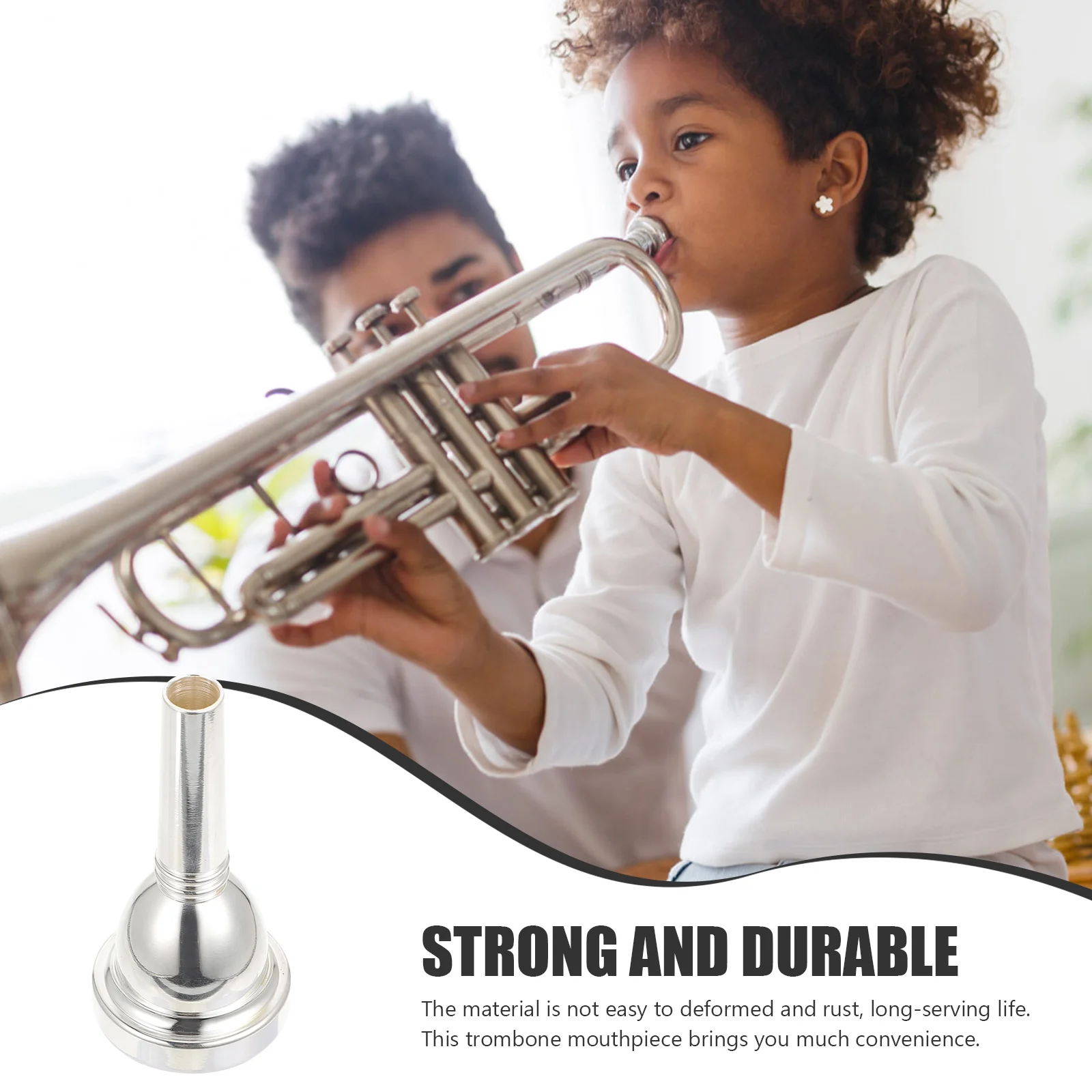

Trombone Mouthpieces Alto Replacement Accessories Silver Plated Copper