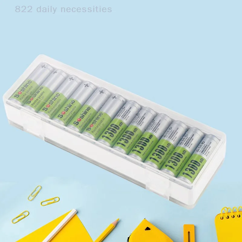 24pcs AA/14500 Batteries Water-Resistant Storage Case Compact Battery Box Organizer Easy Carry AA Battery Holder for Outdoor Use