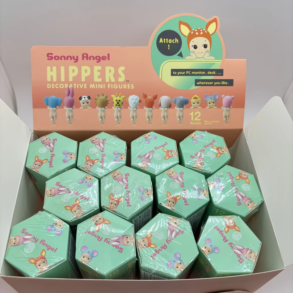 Sonny Angel Mini figura Hippers serie Animal caja ciega coche decoraciones para teléfono móvil pato jirafa koara león cerdo conejo SAS65748