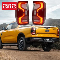 Car LED 12V Taillights For Ford Ranger T9 XLT Sport 2022 - 2025 Auto Rear Running Lamp Brake Reverse Turn Signal Car Tail Light