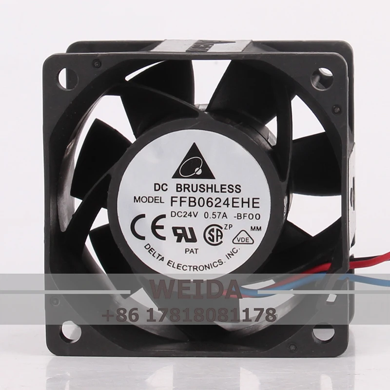 Case Fan for DELTA FFB0624EHE 60X60X38MM 24V 0.57A 6CM 6038 3-wire Speed Measurement Dual Ball Silent Cooling Fan