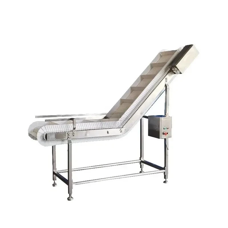 Small budget food grade inclined lifting stainless steel modular adjustable antibacterial multifunctional durable conveyor belt