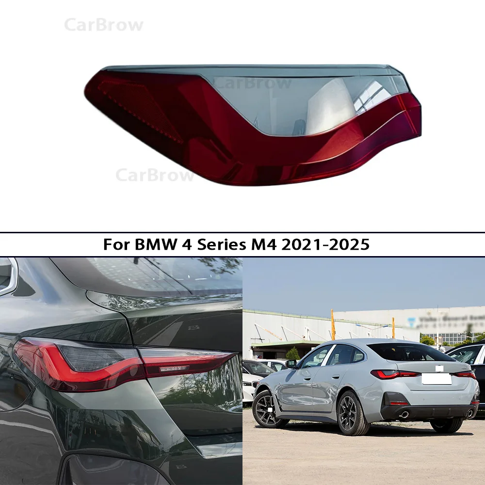 

Turn Signal Light Mask Replace Original Lampshade For BMW 4 Series M4 2021-2025 Taillight Shell Tail Lamp Cover