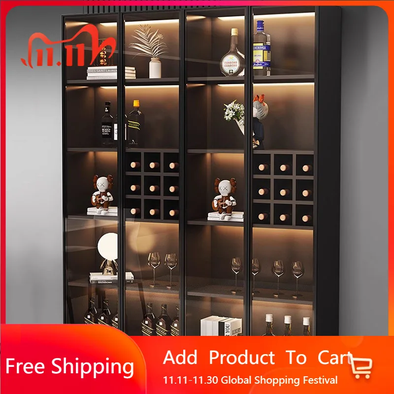 

Storage Wine Living Room Cabinets Display Glass Craft Jewelry Living Room Cabinets Curio House Container Gabinete Home Furniture