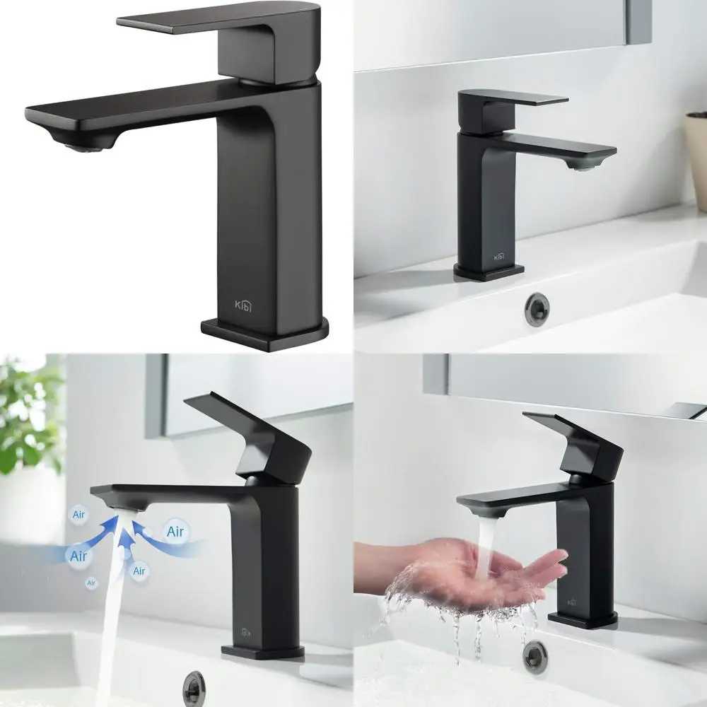 

High-Arc Solid Brass Bathroom Sink Faucet with Scratch-Resistant Finish and Easy Installation for Durability and Style