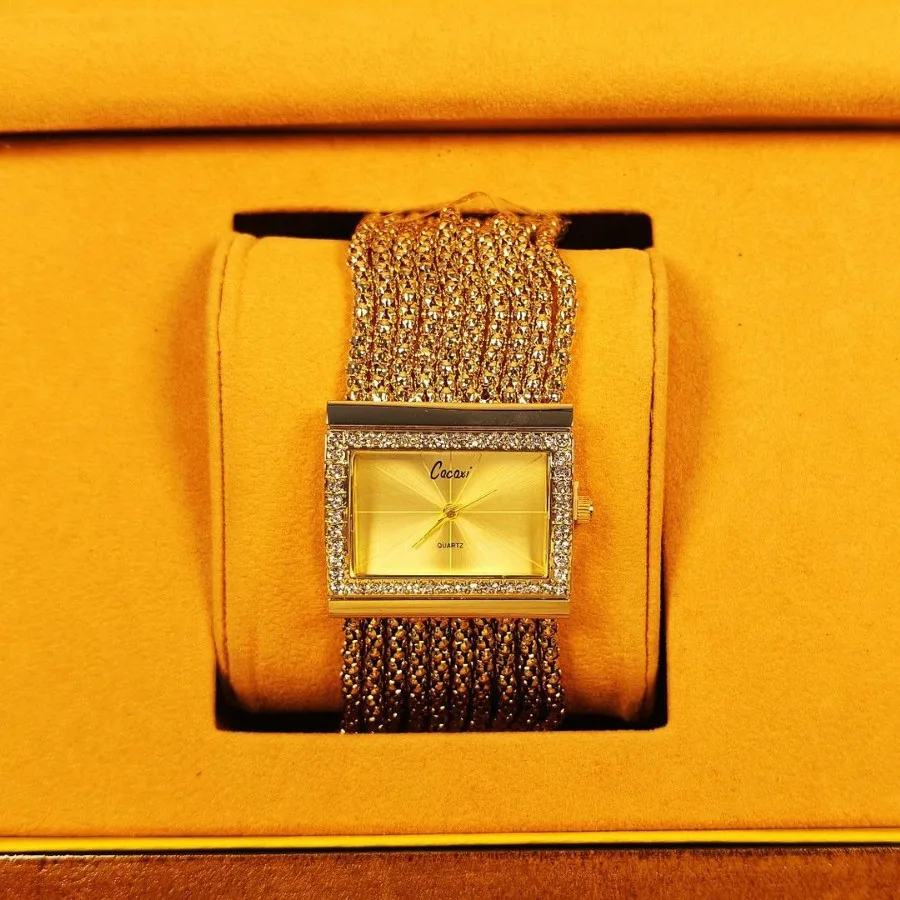 Hot-selling women's fashion fashion watch square bracelet rhinestone watch