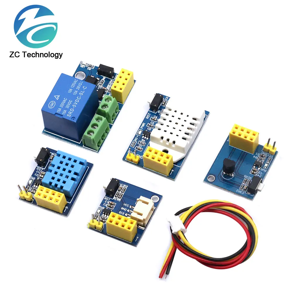 ESP8266 5 فولت واي فاي وحدة التتابع DS18B20 DHT11 RGB LED تحكم الأشياء المنزل الذكي التحكم عن بعد التبديل ESP-01S لاردوينو STM