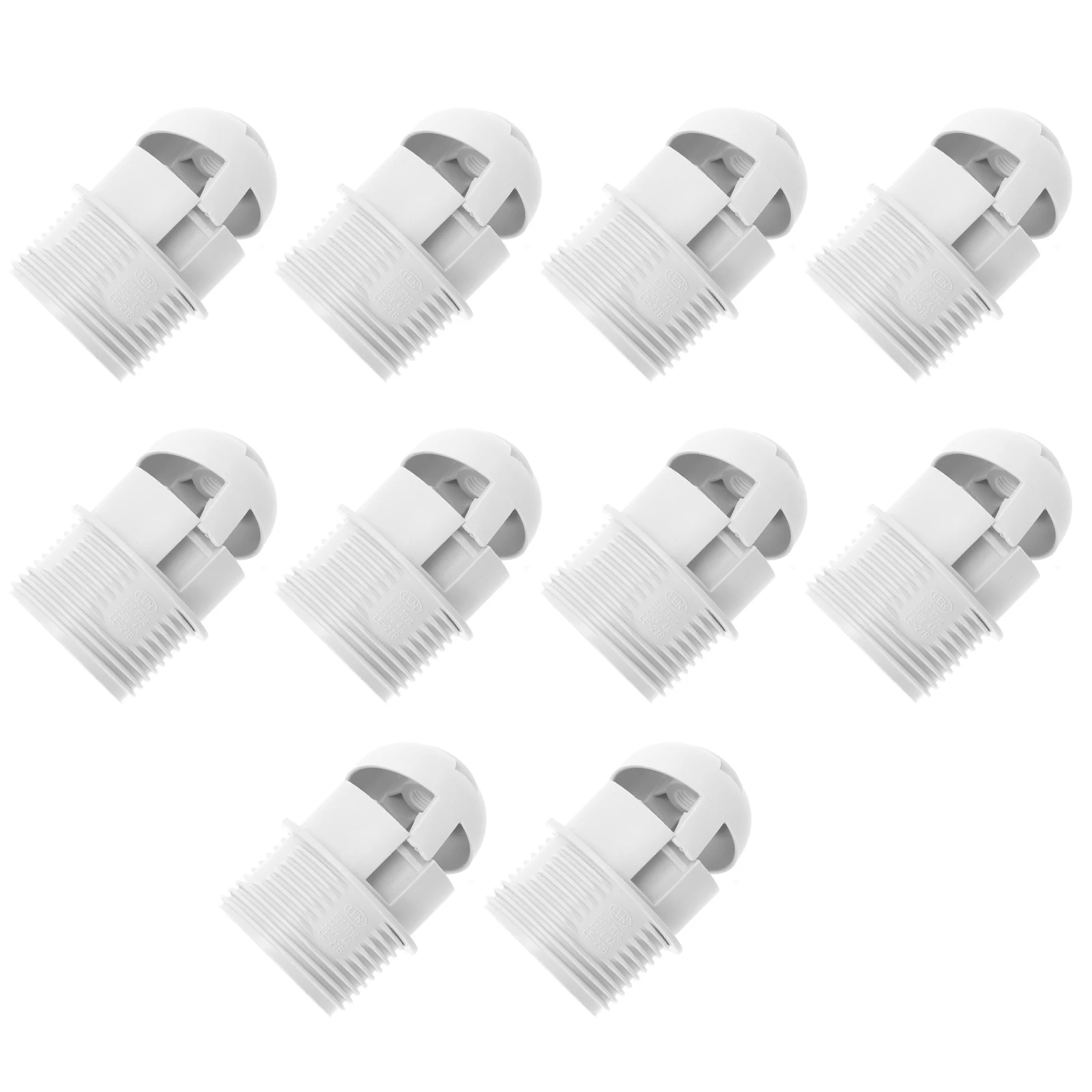 

10Pcs E27 Bulb Socket Plastic Lamp Holder Replacement Lamp Base Suitable for Pendant Light Fixtures and DIY Lighting Accessories