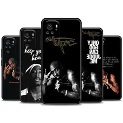 Hiphop Rap Singer 2Pac Tupac Shakur Phone Case For Xiaomi Redmi Note 11 10 9 8 Pro 9S 8A 10S 11S Cover For Redmi Note 8Pro 10Pro