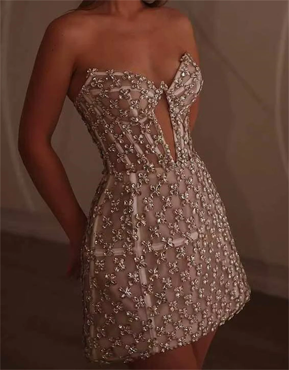 

Customized Luxury Sleeveless Evening Dress Sparkly Sweetheart Crystal Prom Dresses Classic Tulle Special Occasion Gowns