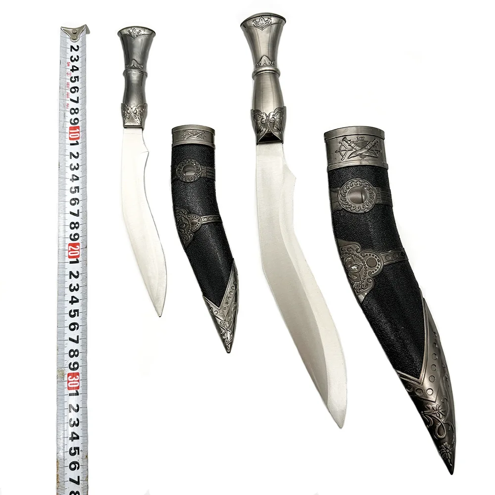 38cm Nepalese Kukri Uncut Blade Machete Weapons Model High Quality Desktop Display Ornaments Collection Birthday Gift for Boys - view 3