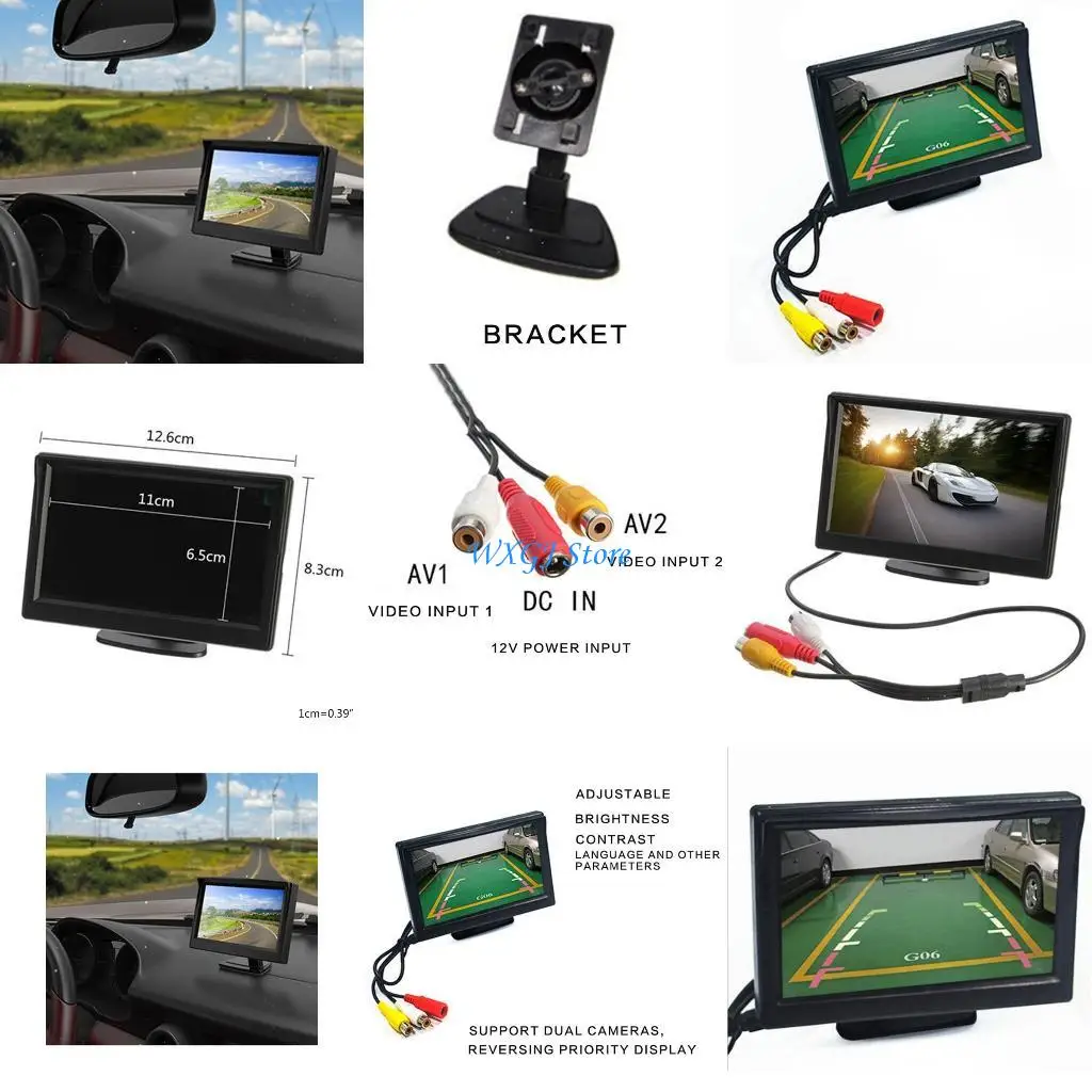 

37JE Rear View Backup Back Up Camera High Definition Reversing Monitor