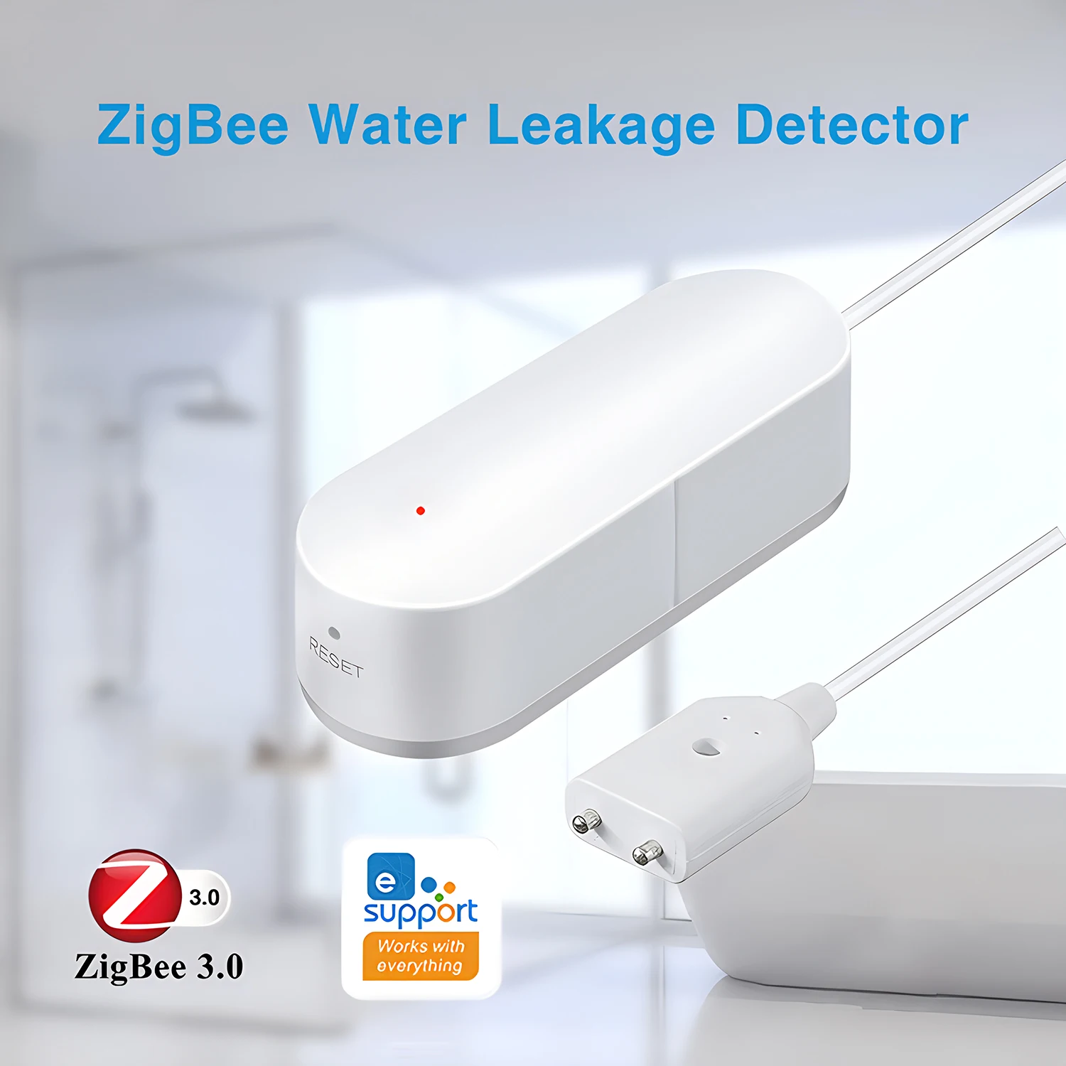 

ZigBee Water Immersion Sensor Water Leakage Detector Level Overflow Alarm Support eWeLink APP Works With Alexa Google Home