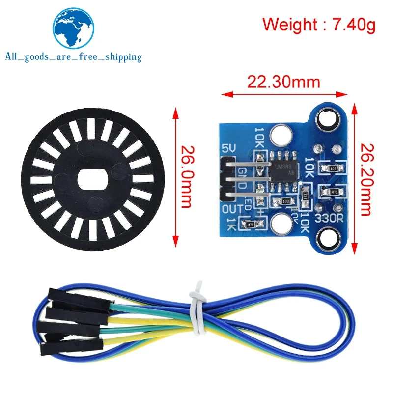 Photoelectric Beam Speed Sensor Module 3.3V-5V Slot-Type Optocoupler Tacho-Generator Counter For Arduino/51/AVR/PIC Diy Kit