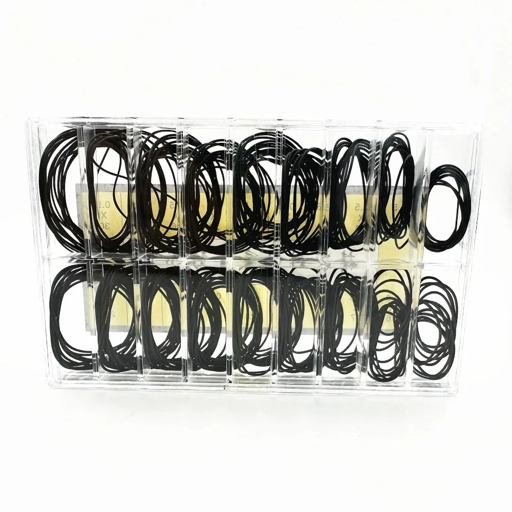 200Pcs Watch Back Case Rubber Waterproof O-Ring Gasket Repair Tools for Watchmaker Thickness 0.5Mm/0.6Mm High End Boxed image 2