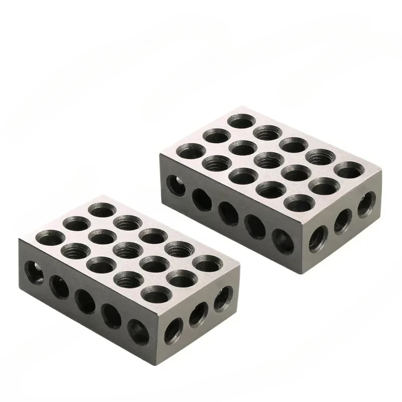 23 holes Precision 25-50-75mm Blocks with screws, parallel clamping block set, steel block 23 Holes 1-2-3