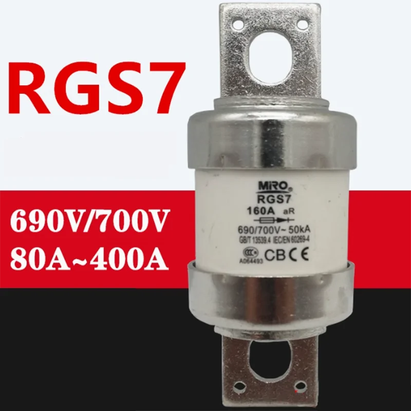 

RGS7 690 В/700 В 400 А 350 А 315 А 300 А 280 А 250 А 220 А 200 А Предохранитель быстрого действия