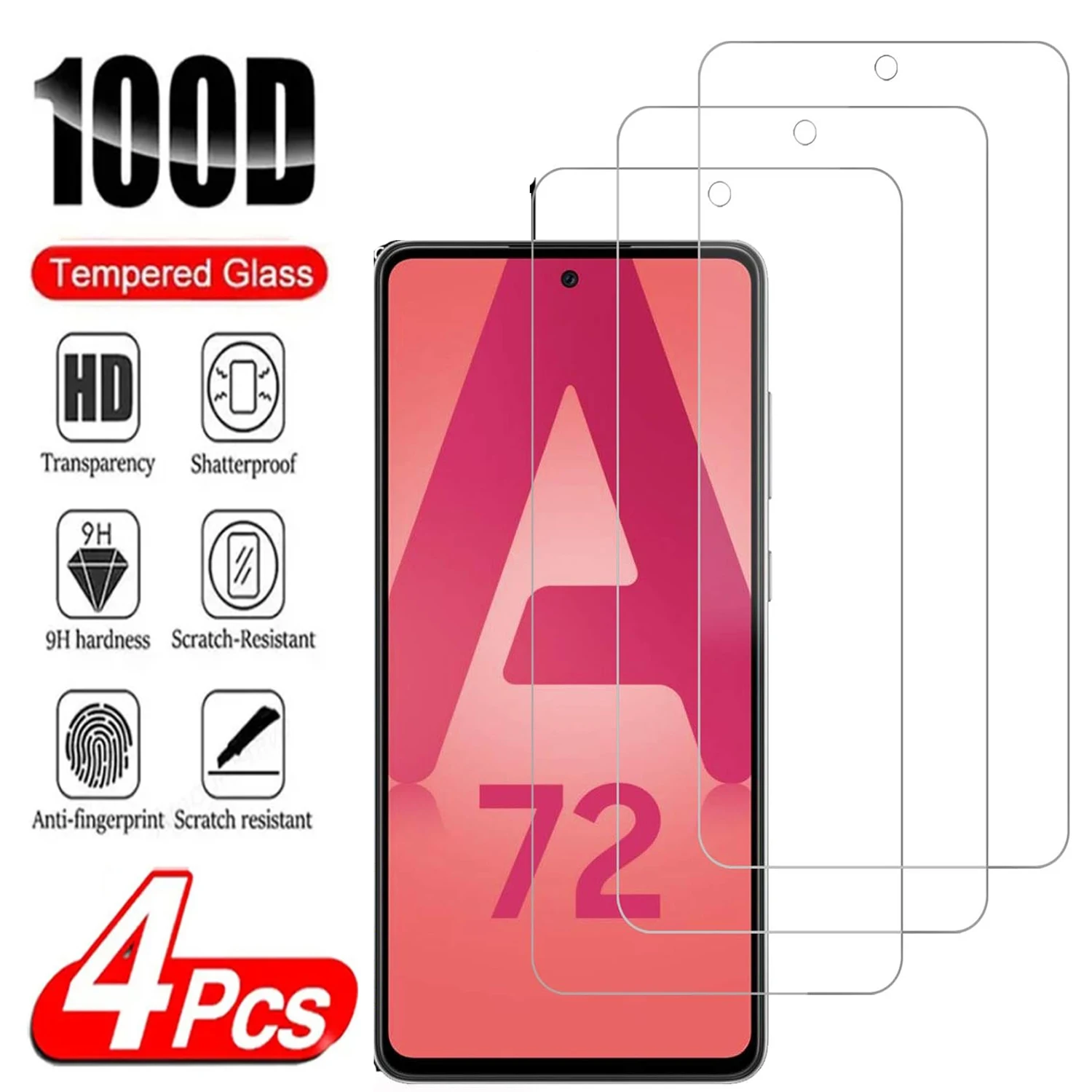 

For Samsung Galaxy A72 4G/5G 9H Tempered Glass Film