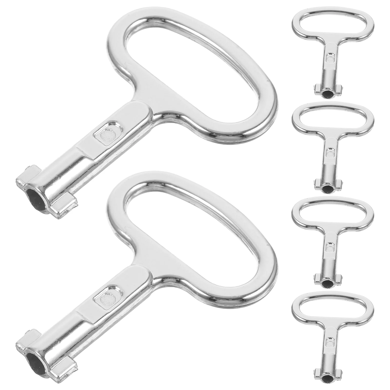 

6 Pcs Ratcheting Triangular One-word Key Tools Water Valve Keys Silver Aluminum Alloy Electric Cabinet Pipe Wrench