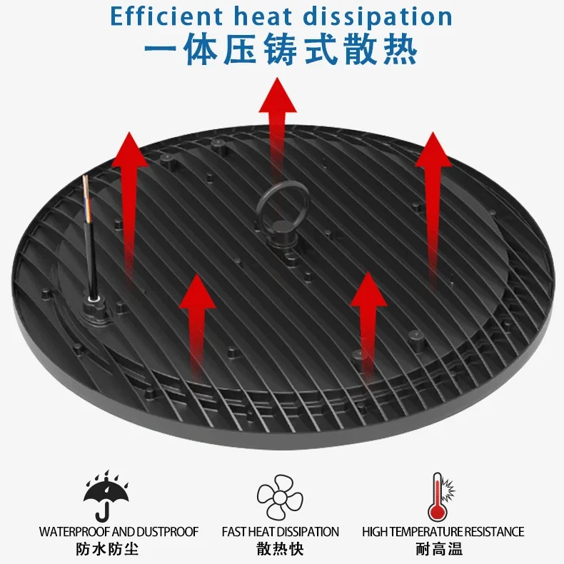 UFO 산업용 하이 베이 램프, 차고 샹들리에, 창고, 공장 작업장, LED 산업용 조명, 100 W, 150 W, 200W