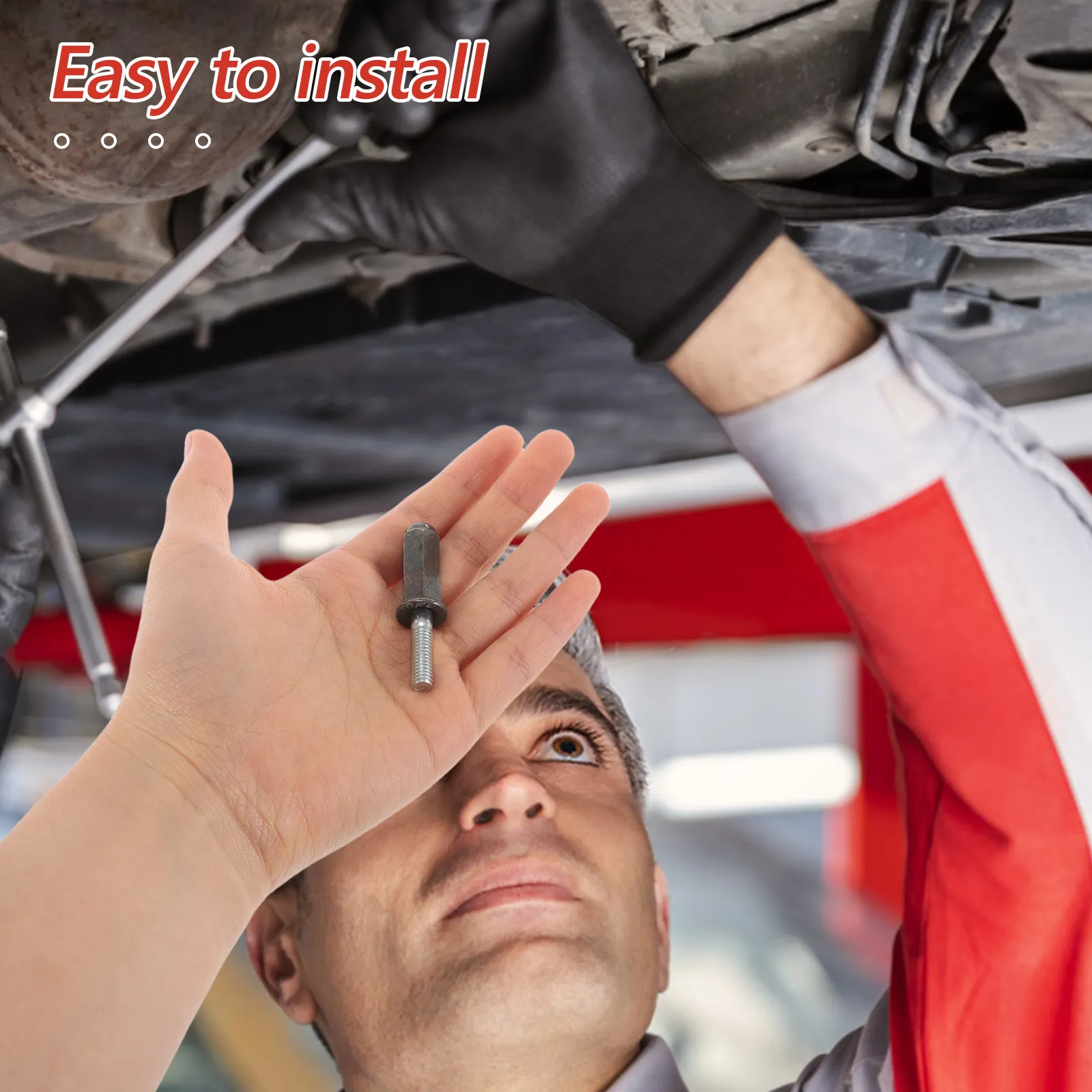 2Pcs Atv Scooter Exhaust Bolt Gasket Set Easy Install Precision Fit Heat Resistant Metal Noise Reduction Engine Exhaust System