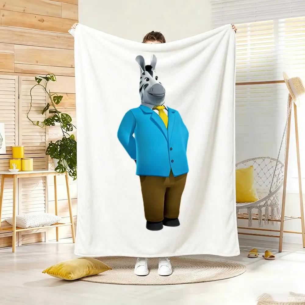 Cartoon Figure Z-ZouS Throw Lightweight 240g Flannel Blanket Soft Skin-friendly for Summer Cooling