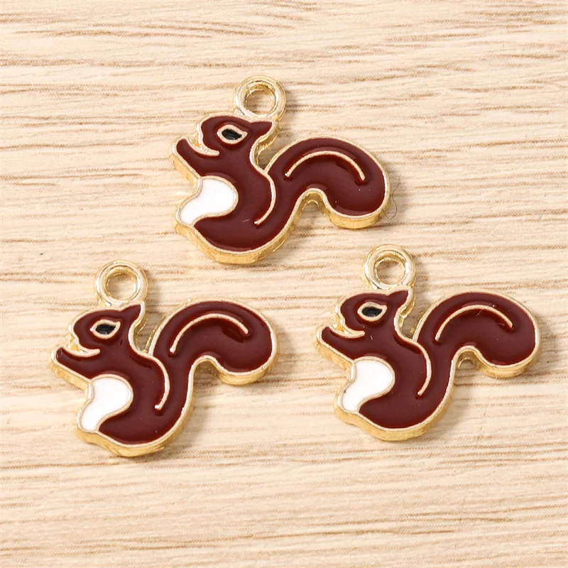 Tusember 20 Stück 13 x 31 mm niedliche Eichhörnchen-Anhänger für die Schmuckherstellung, Halsketten, Ohrringe, Armbänder, DIY-Handarbeitsbedarf – Detail 9