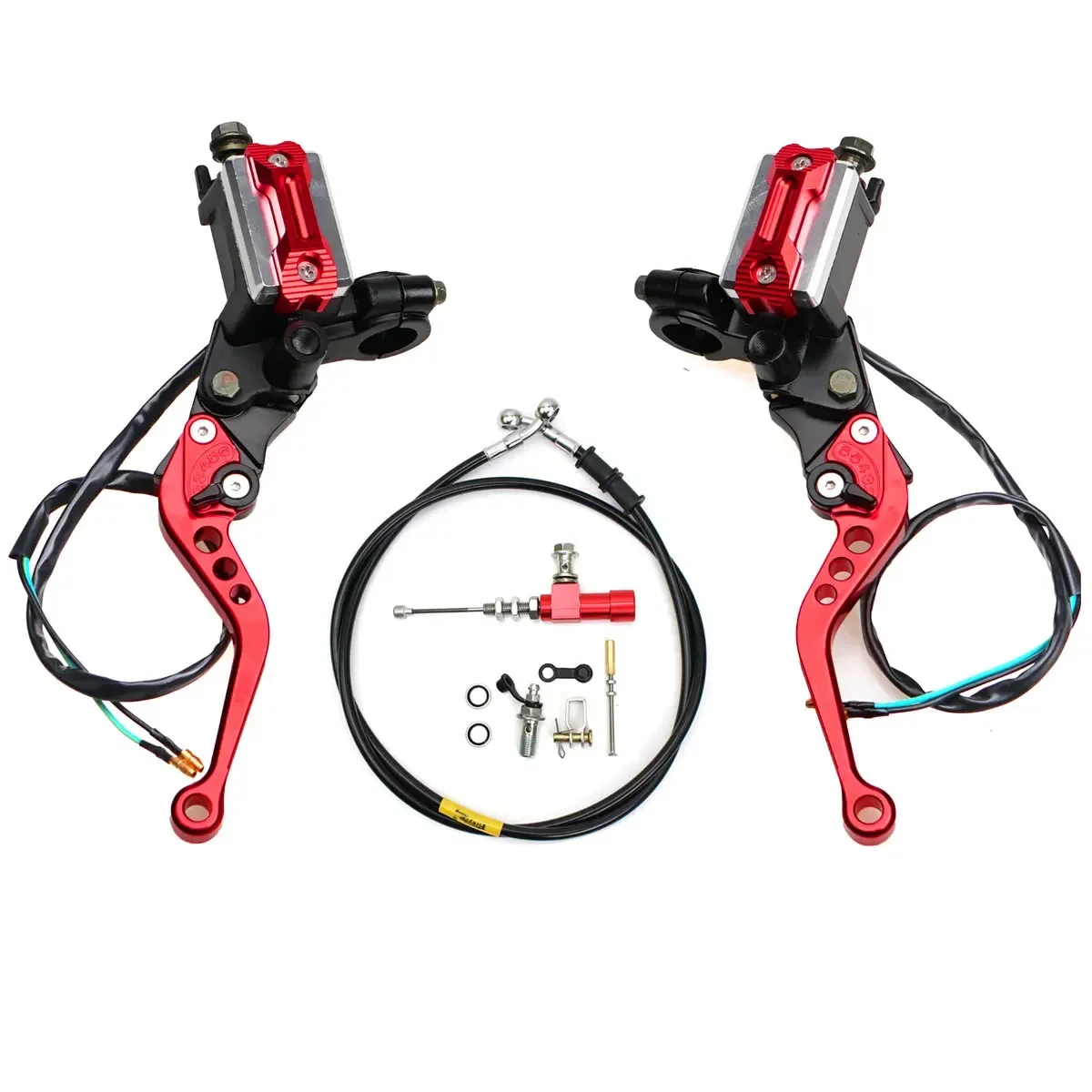 

Universal 22mm Motorcycle Brake Pump Lever Handle Hydraulic clutch Pump Master Cylinder Racing Hose For Yamaha Kawasaki HOND