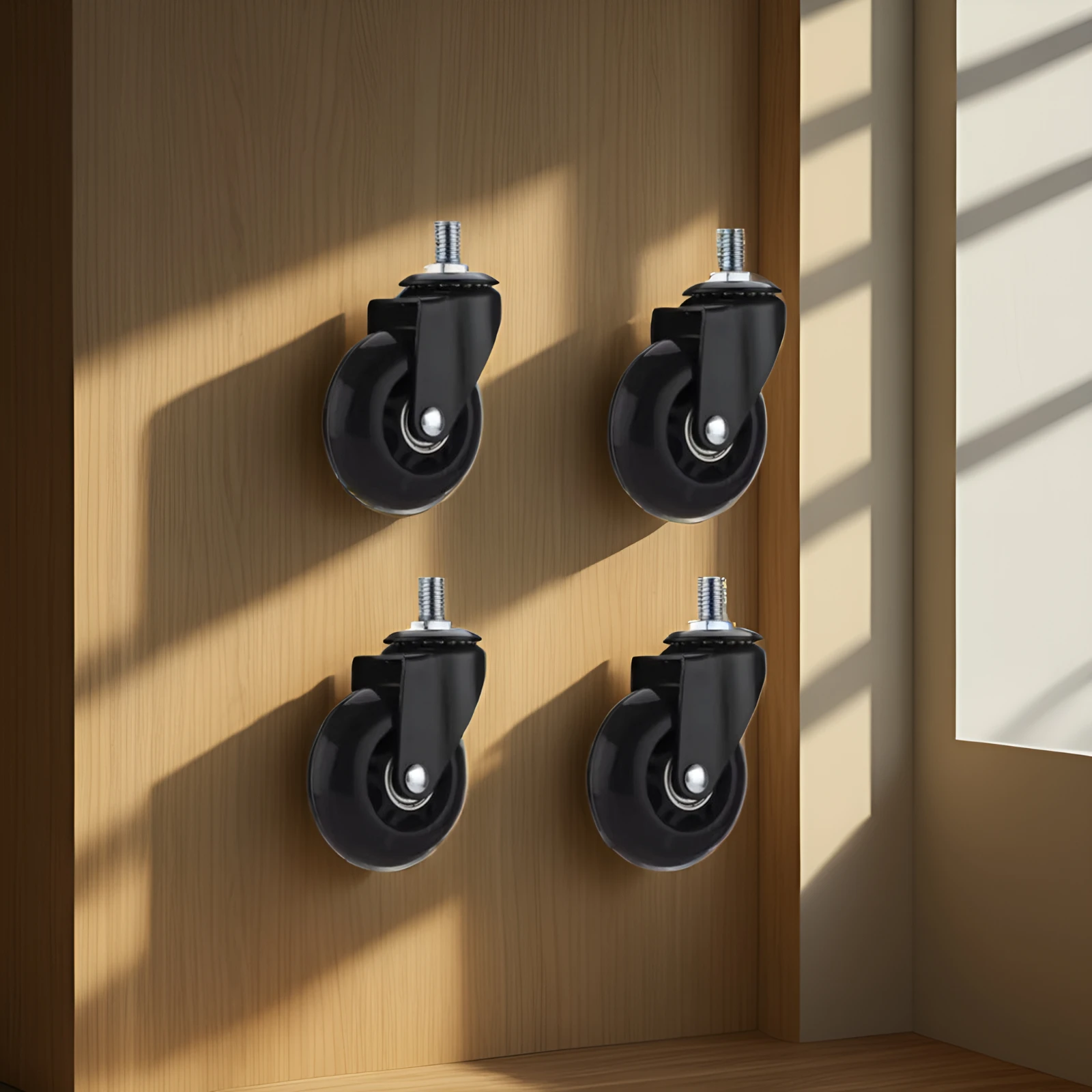 (4Pcs) 3 inch M6/M8/M10 PU Ice Wheel - Universal Scooter/Brak Mute Casters - Electrophoresis Grade