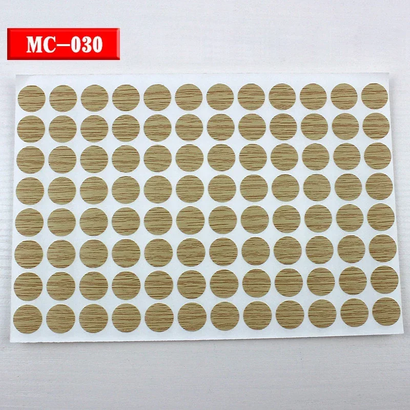 96 Stück 15 mm Holzmöbel, selbstklebende Schraubverschluss-Abdeckung, Lochaufkleber, Holzhandwerk, Schreibtisch, Schrank, Schublade, Kunstaufkleber, Ornament