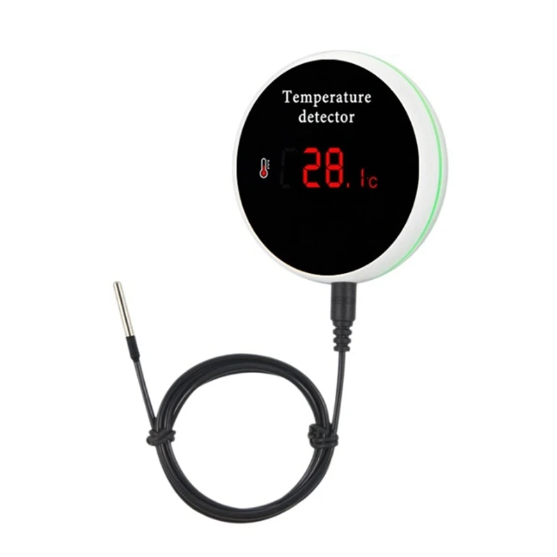 Tuya Wifi Temperatur Sensor Externe Sonde Remote Monitor Alarm Innen Thermometer Detektor Smart Leben APP UK Stecker