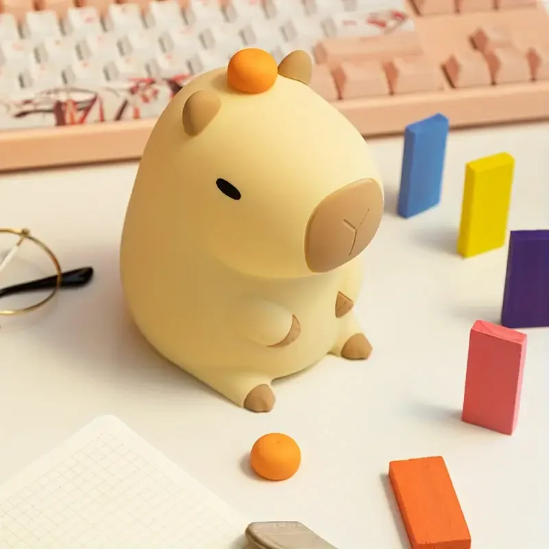 Lampu Lumba-lumba Lucu Silikon LED Dapat Diredupkan dan Diisi Ulang Cocok untuk Kamar Tidur Wanita, Ruang Tamu, Hadiah Ulang Tahun