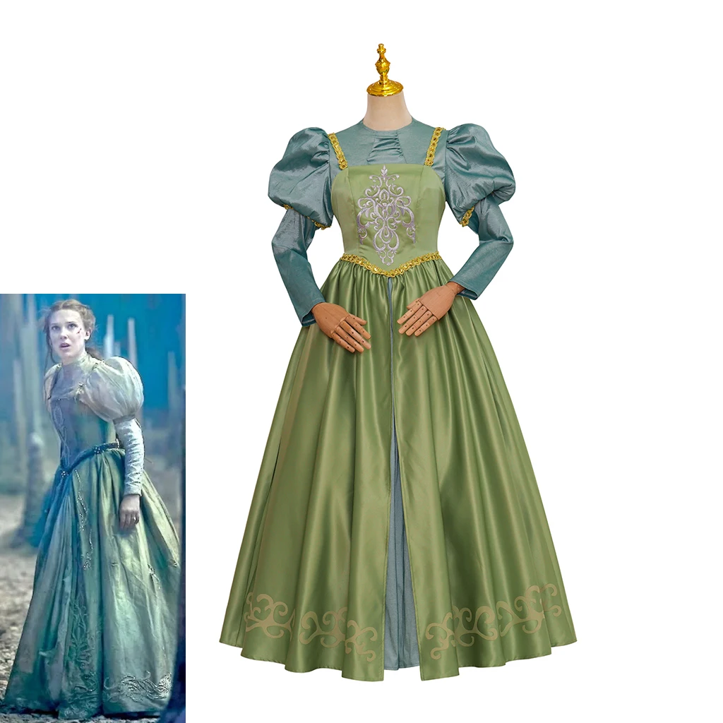 

Princess Elodie Cosplay Costume Medieval Dress Movie Damsel Elodie Cosplay Retro Royal Dress Women Halloween Carnival Party Suit