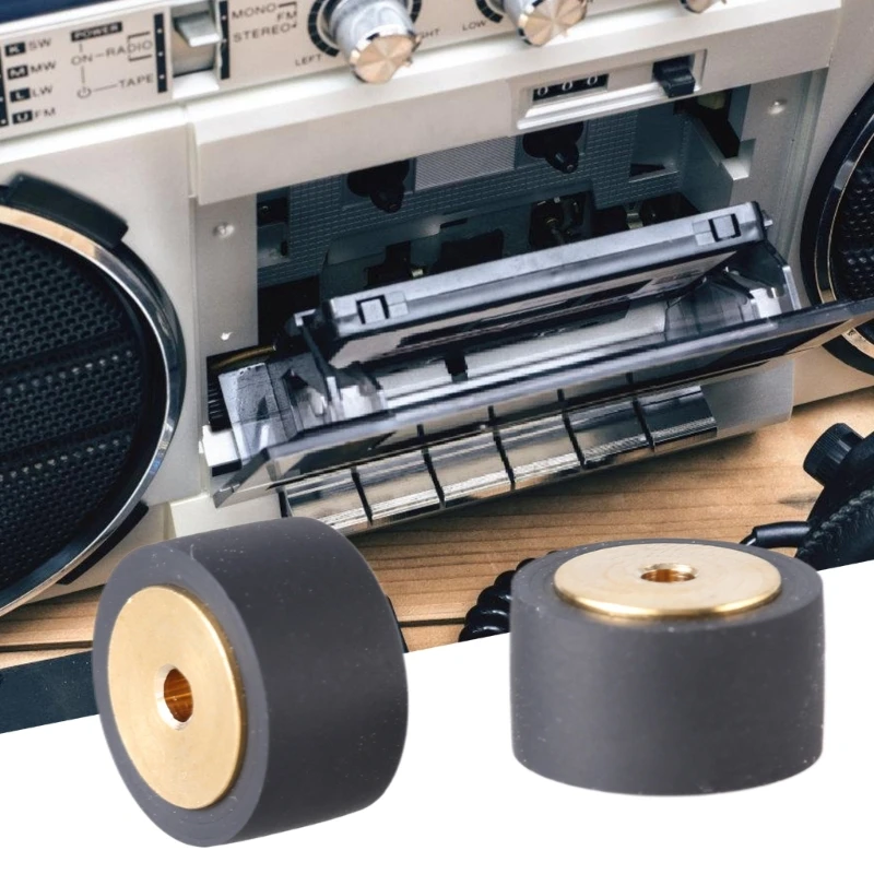 Tape Player Belt Pulley Wheel Rubber Pinch Roller 11.8x7x6.5/11.8x8x6.5 for Recorders Ensures Stable Sound & Durability