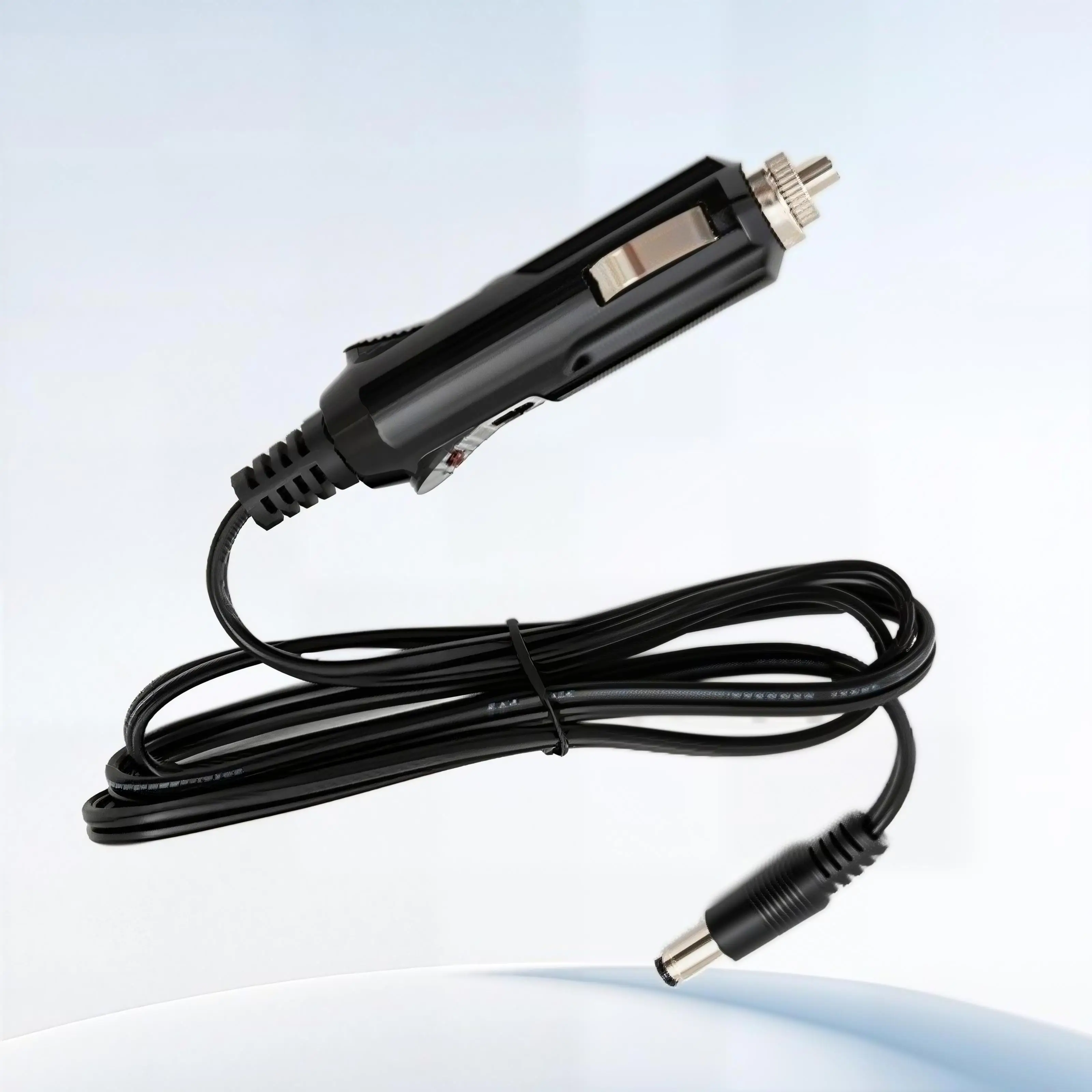 Universal DC Interface 12V Charging Line Connector Car Charger Cable 1m Black Extension Cable Socket Cord for Cigarette Lighter