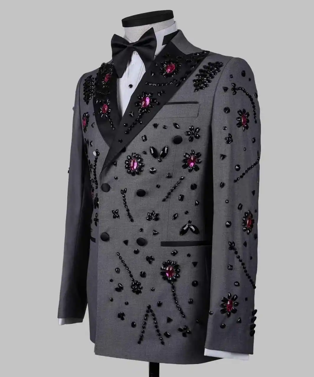 Diamond Women Suits Peaked Lapel 2 Pieces Sets Groom Wedding Tuxedo Male Prom Blazer Customized Slim Fit trajes para hombr